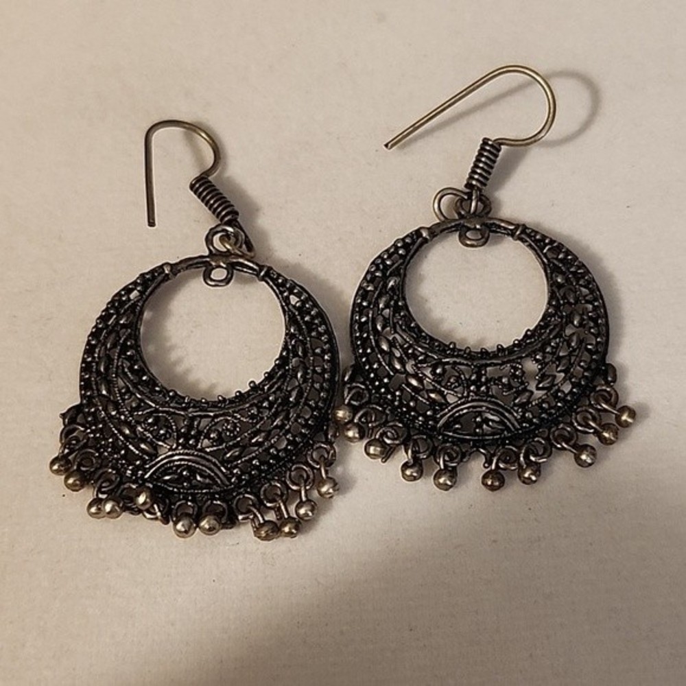 Vintage Ornate Chandelier Dangling Earrings
